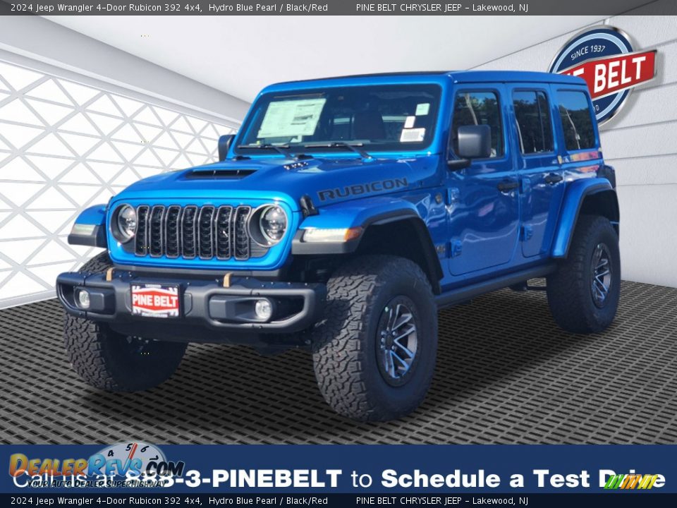 2024 Jeep Wrangler 4-Door Rubicon 392 4x4 Hydro Blue Pearl / Black/Red Photo #1