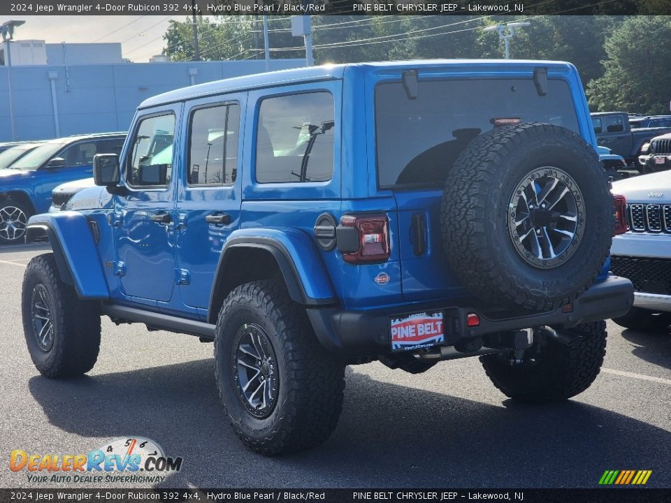 2024 Jeep Wrangler 4-Door Rubicon 392 4x4 Hydro Blue Pearl / Black/Red Photo #4