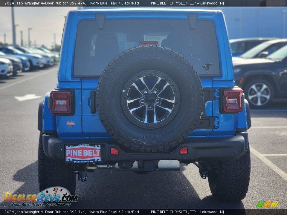 2024 Jeep Wrangler 4-Door Rubicon 392 4x4 Hydro Blue Pearl / Black/Red Photo #6