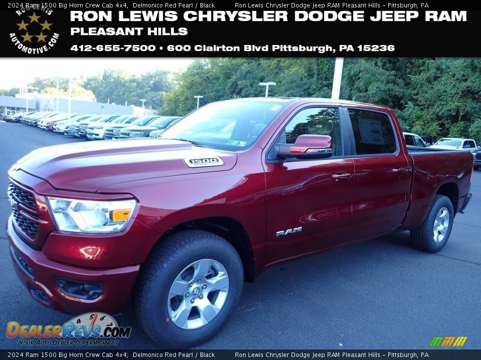 2024 Ram 1500 Big Horn Crew Cab 4x4 Delmonico Red Pearl / Black Photo #1