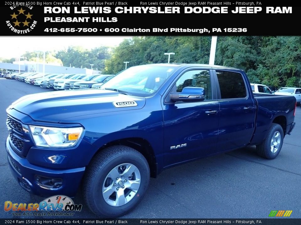 2024 Ram 1500 Big Horn Crew Cab 4x4 Patriot Blue Pearl / Black Photo #1