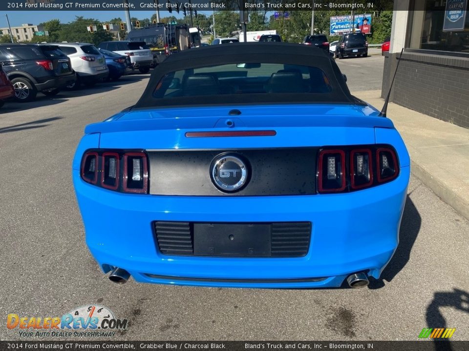 2014 Ford Mustang GT Premium Convertible Grabber Blue / Charcoal Black Photo #7
