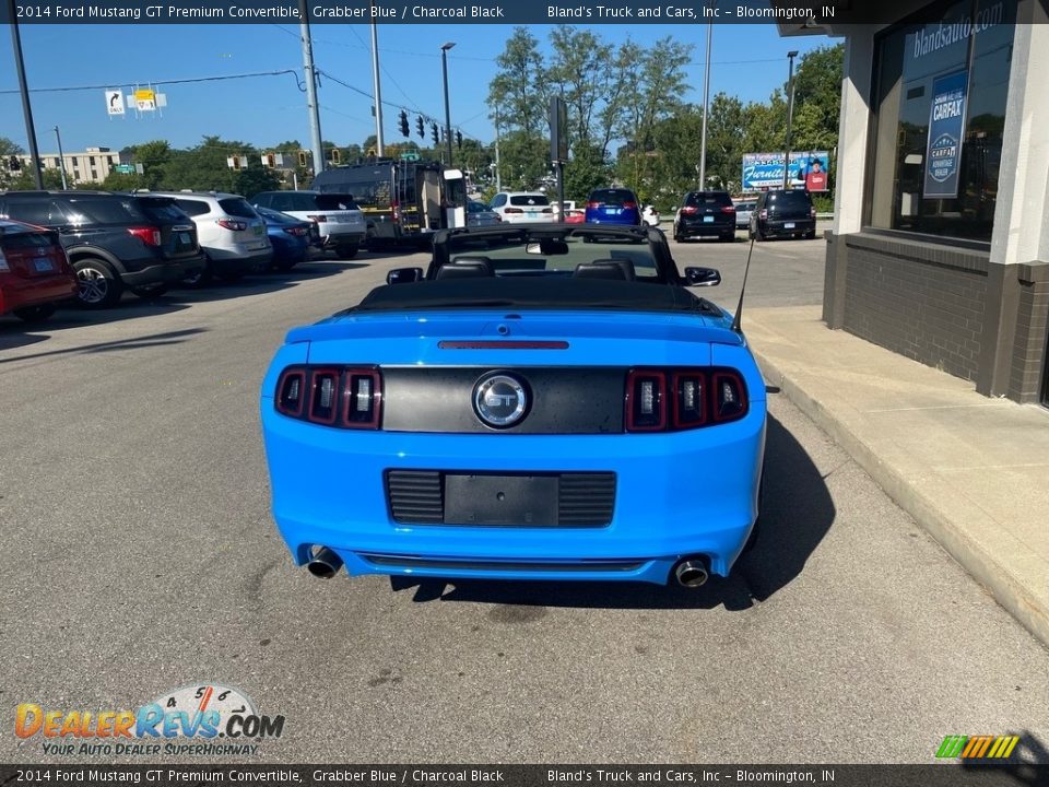 2014 Ford Mustang GT Premium Convertible Grabber Blue / Charcoal Black Photo #12