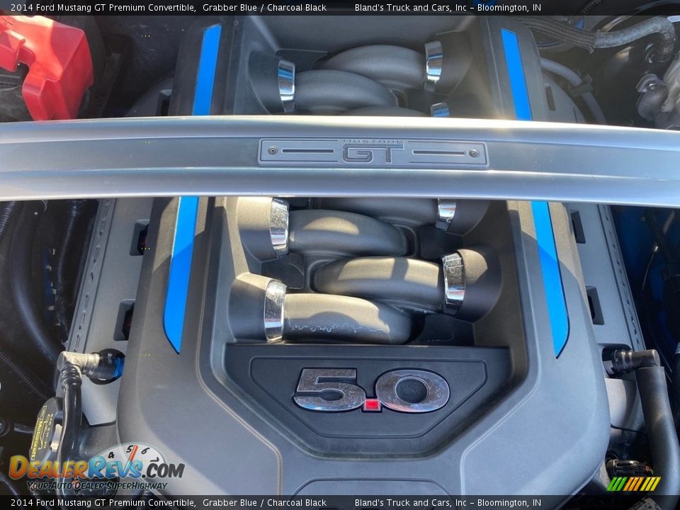 2014 Ford Mustang GT Premium Convertible Grabber Blue / Charcoal Black Photo #16