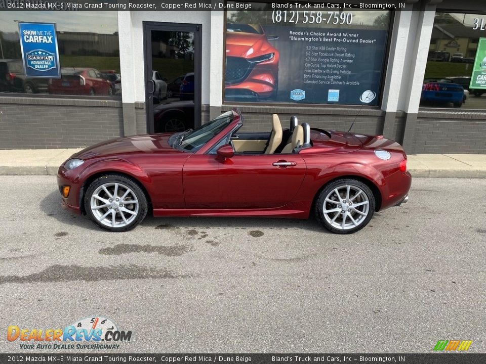 2012 Mazda MX-5 Miata Grand Touring Roadster Copper Red Mica / Dune Beige Photo #12