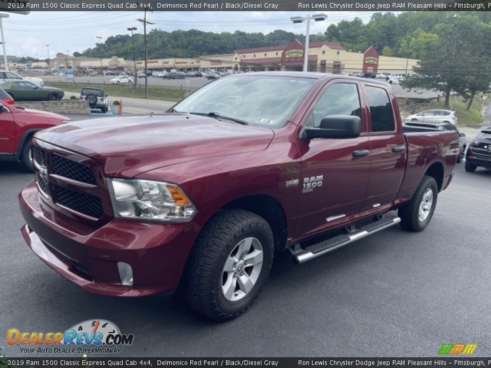 2019 Ram 1500 Classic Express Quad Cab 4x4 Delmonico Red Pearl / Black/Diesel Gray Photo #1