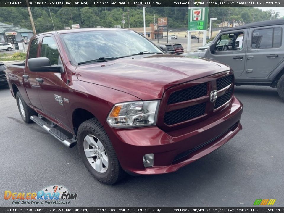 2019 Ram 1500 Classic Express Quad Cab 4x4 Delmonico Red Pearl / Black/Diesel Gray Photo #3