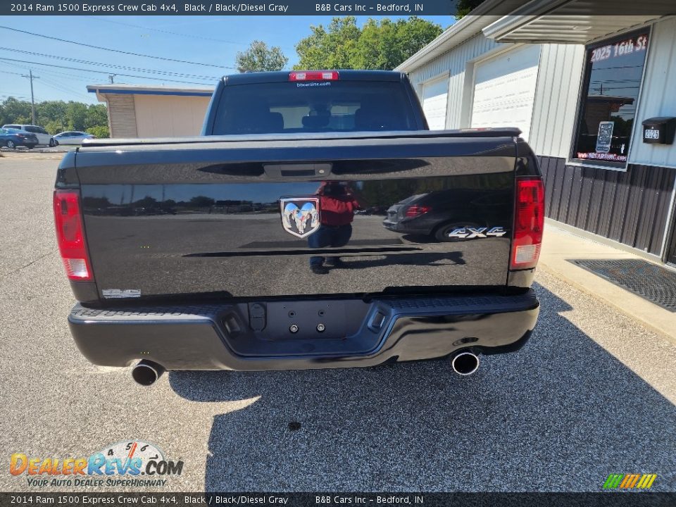 2014 Ram 1500 Express Crew Cab 4x4 Black / Black/Diesel Gray Photo #2