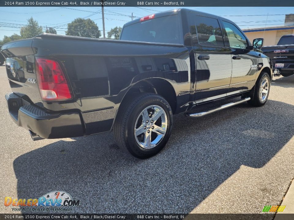 2014 Ram 1500 Express Crew Cab 4x4 Black / Black/Diesel Gray Photo #3