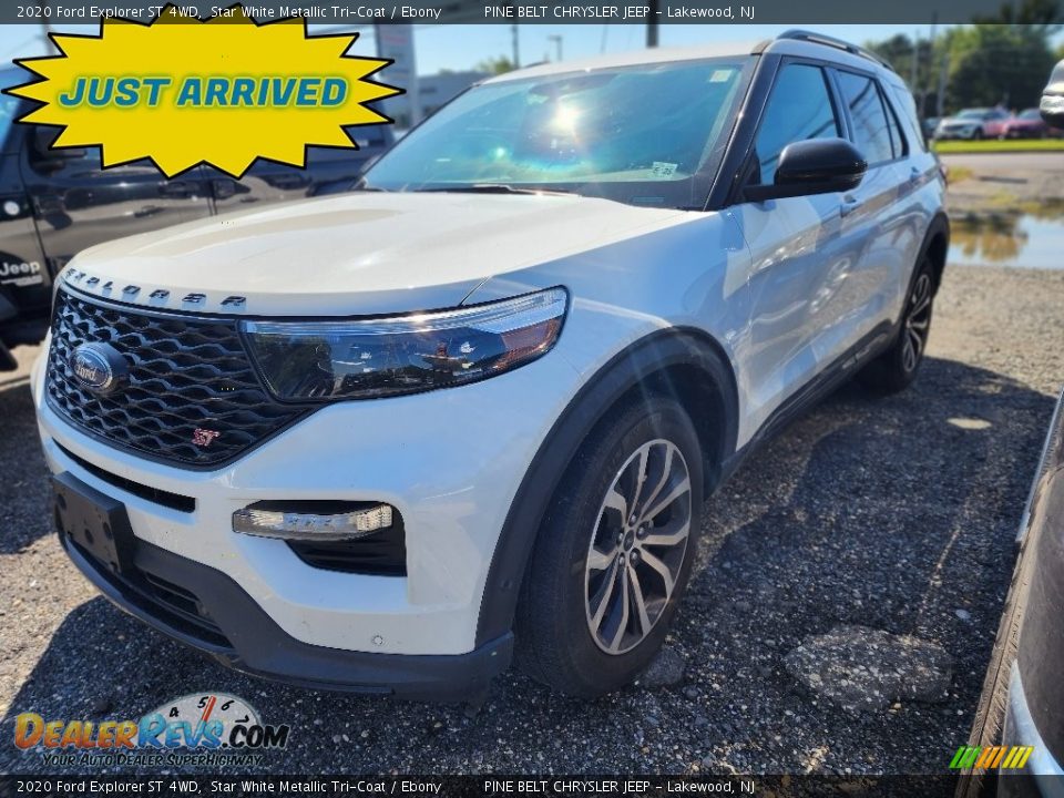 2020 Ford Explorer ST 4WD Star White Metallic Tri-Coat / Ebony Photo #1