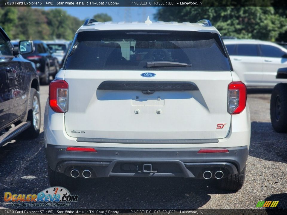 2020 Ford Explorer ST 4WD Star White Metallic Tri-Coat / Ebony Photo #4