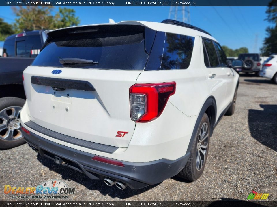 2020 Ford Explorer ST 4WD Star White Metallic Tri-Coat / Ebony Photo #6