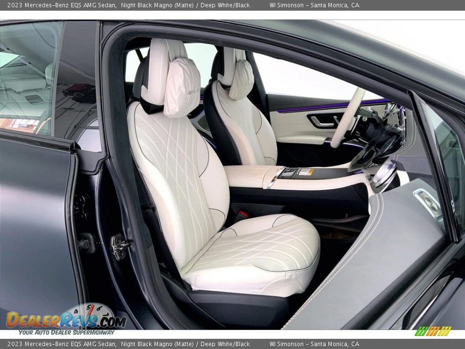 Deep White/Black Interior - 2023 Mercedes-Benz EQS AMG Sedan Photo #5