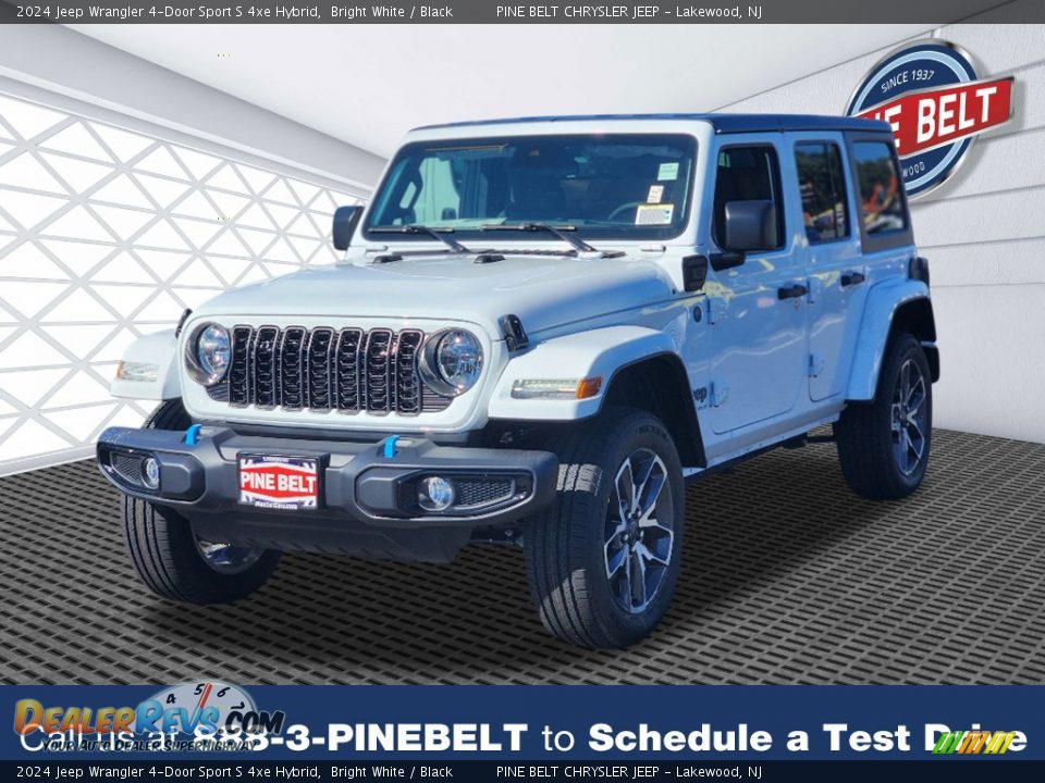 2024 Jeep Wrangler 4-Door Sport S 4xe Hybrid Bright White / Black Photo #1