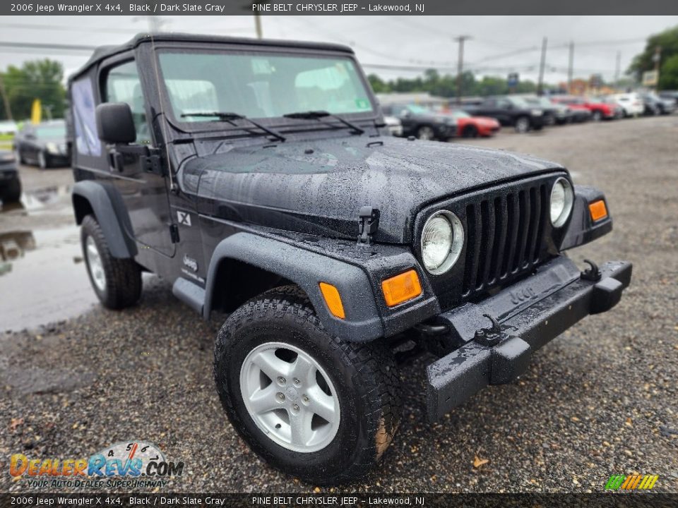 2006 Jeep Wrangler X 4x4 Black / Dark Slate Gray Photo #2