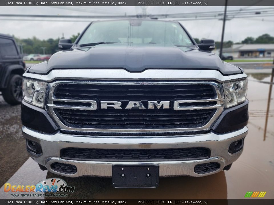 2021 Ram 1500 Big Horn Crew Cab 4x4 Maximum Steel Metallic / Black Photo #2