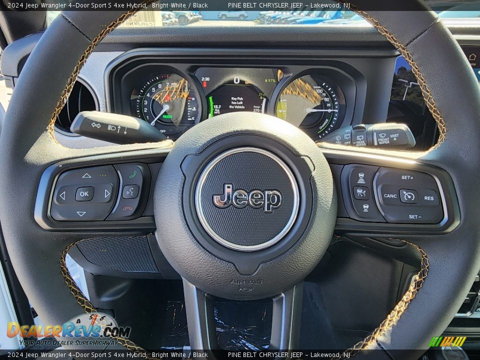 2024 Jeep Wrangler 4-Door Sport S 4xe Hybrid Steering Wheel Photo #13