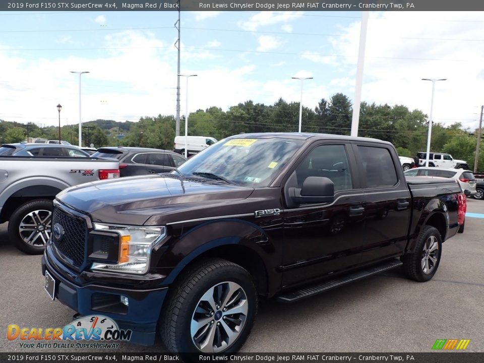 2019 Ford F150 STX SuperCrew 4x4 Magma Red / Black Photo #2