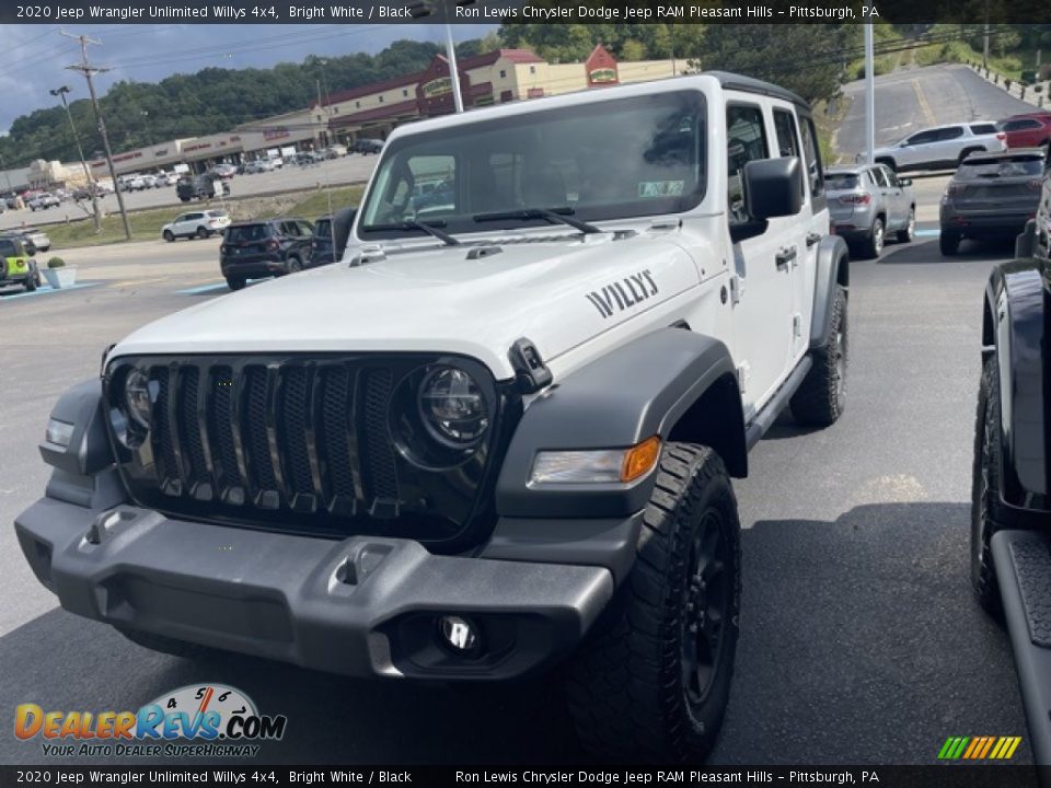 2020 Jeep Wrangler Unlimited Willys 4x4 Bright White / Black Photo #1