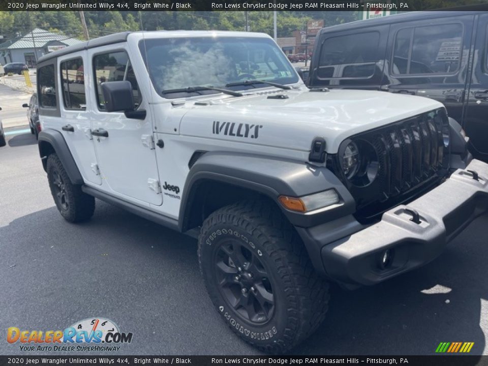 2020 Jeep Wrangler Unlimited Willys 4x4 Bright White / Black Photo #3