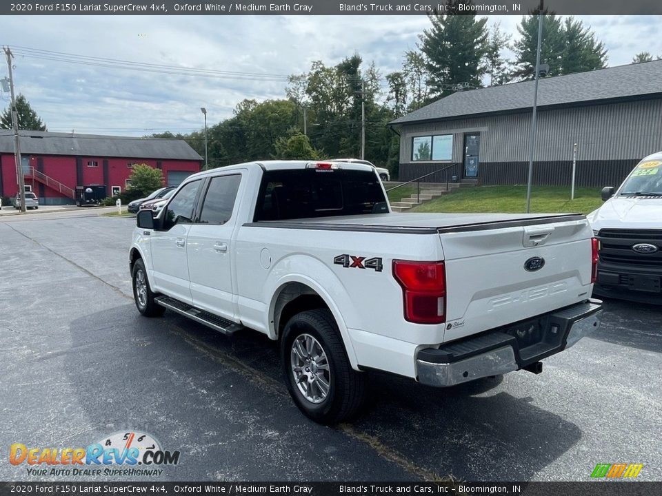 2020 Ford F150 Lariat SuperCrew 4x4 Oxford White / Medium Earth Gray Photo #3