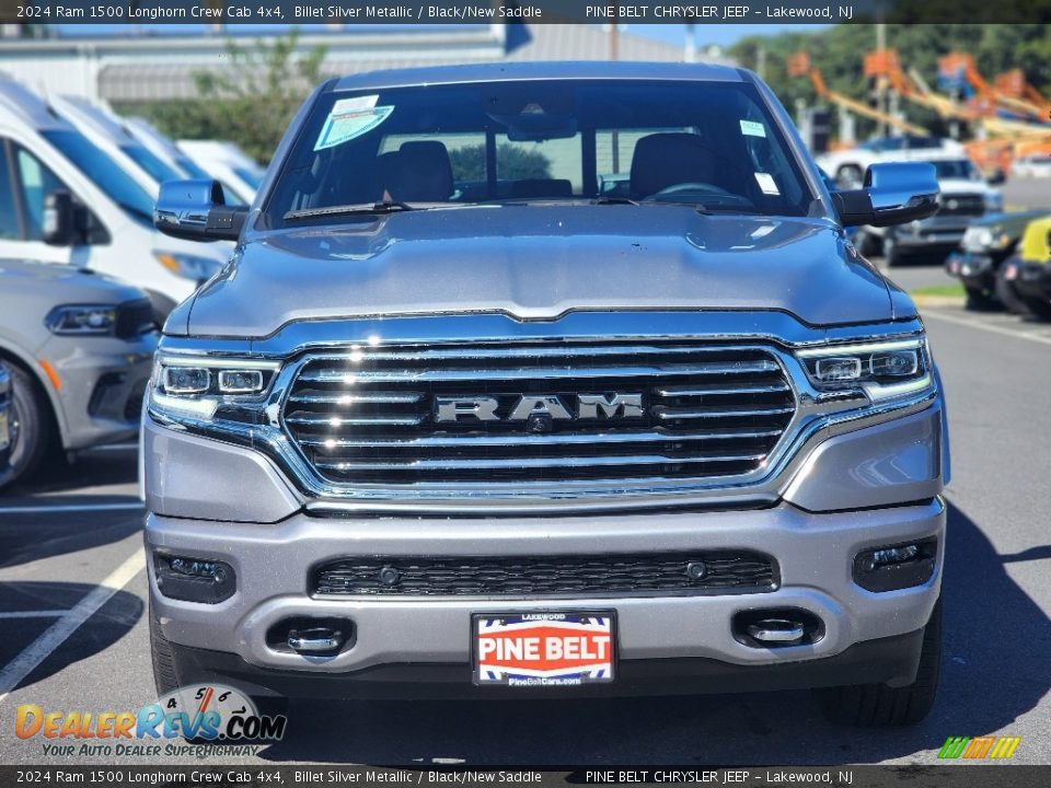 2024 Ram 1500 Longhorn Crew Cab 4x4 Billet Silver Metallic / Black/New Saddle Photo #2