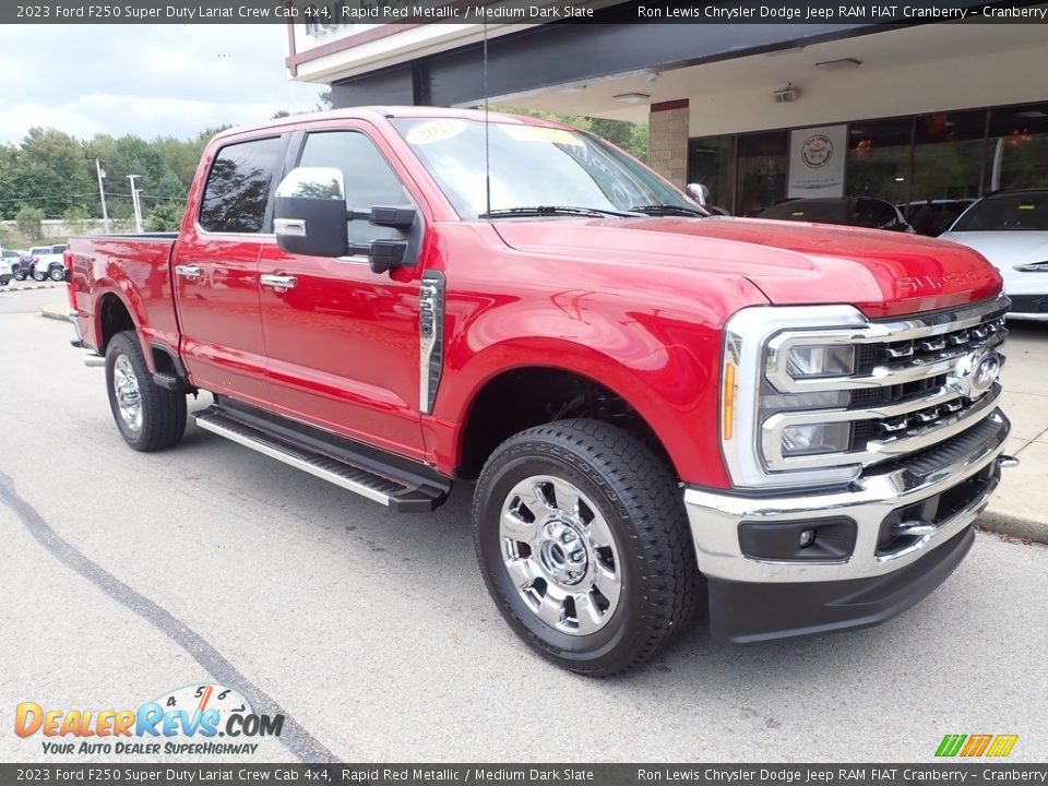 2023 Ford F250 Super Duty Lariat Crew Cab 4x4 Rapid Red Metallic / Medium Dark Slate Photo #2