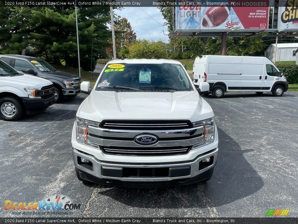 2020 Ford F150 Lariat SuperCrew 4x4 Oxford White / Medium Earth Gray Photo #7