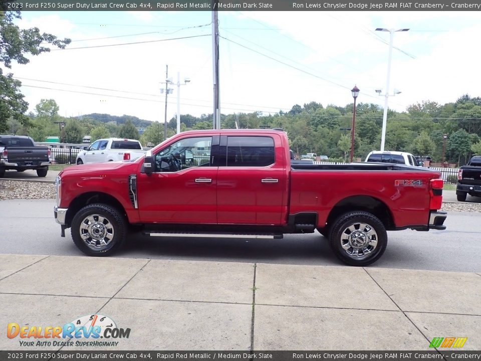 2023 Ford F250 Super Duty Lariat Crew Cab 4x4 Rapid Red Metallic / Medium Dark Slate Photo #5