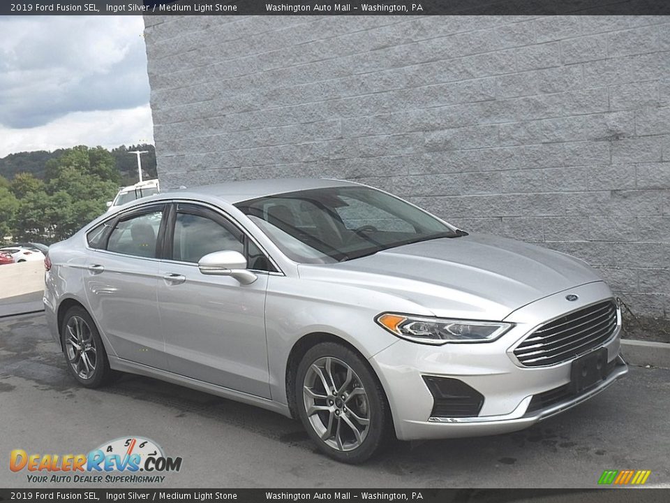 2019 Ford Fusion SEL Ingot Silver / Medium Light Stone Photo #1