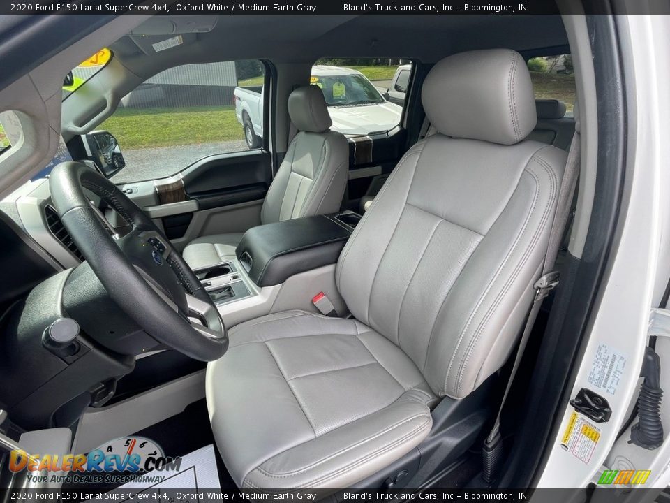 Medium Earth Gray Interior - 2020 Ford F150 Lariat SuperCrew 4x4 Photo #11