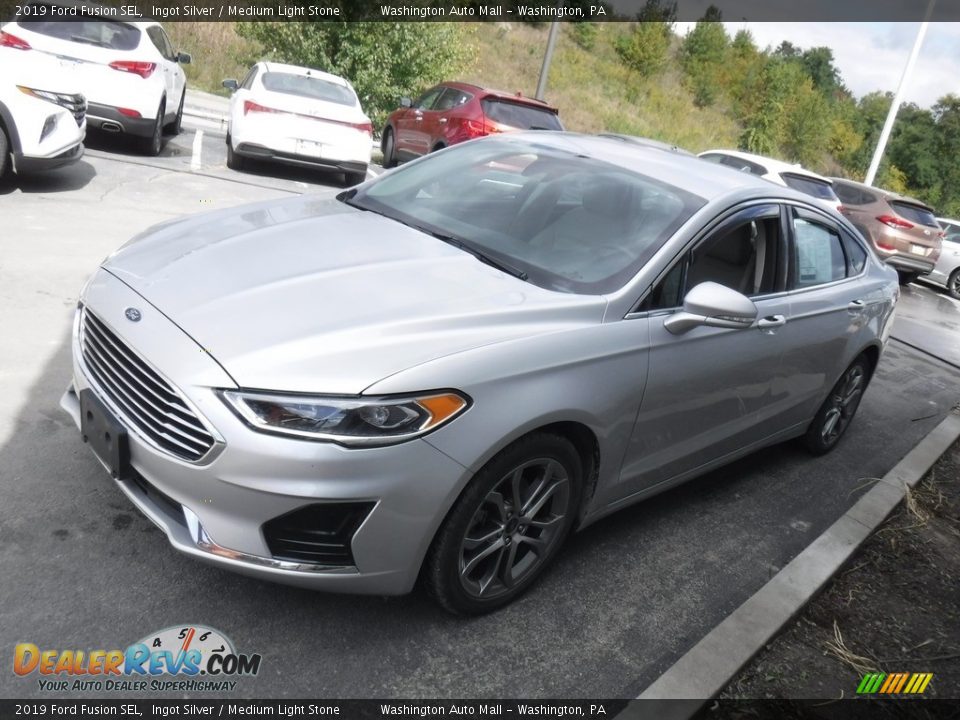 2019 Ford Fusion SEL Ingot Silver / Medium Light Stone Photo #5