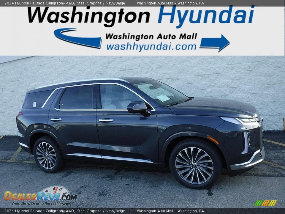 2024 Hyundai Palisade Calligraphy AWD Steel Graphite / Navy/Beige Photo #2