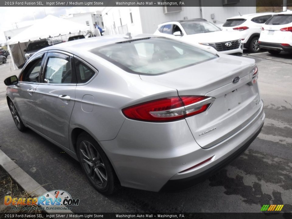 2019 Ford Fusion SEL Ingot Silver / Medium Light Stone Photo #7