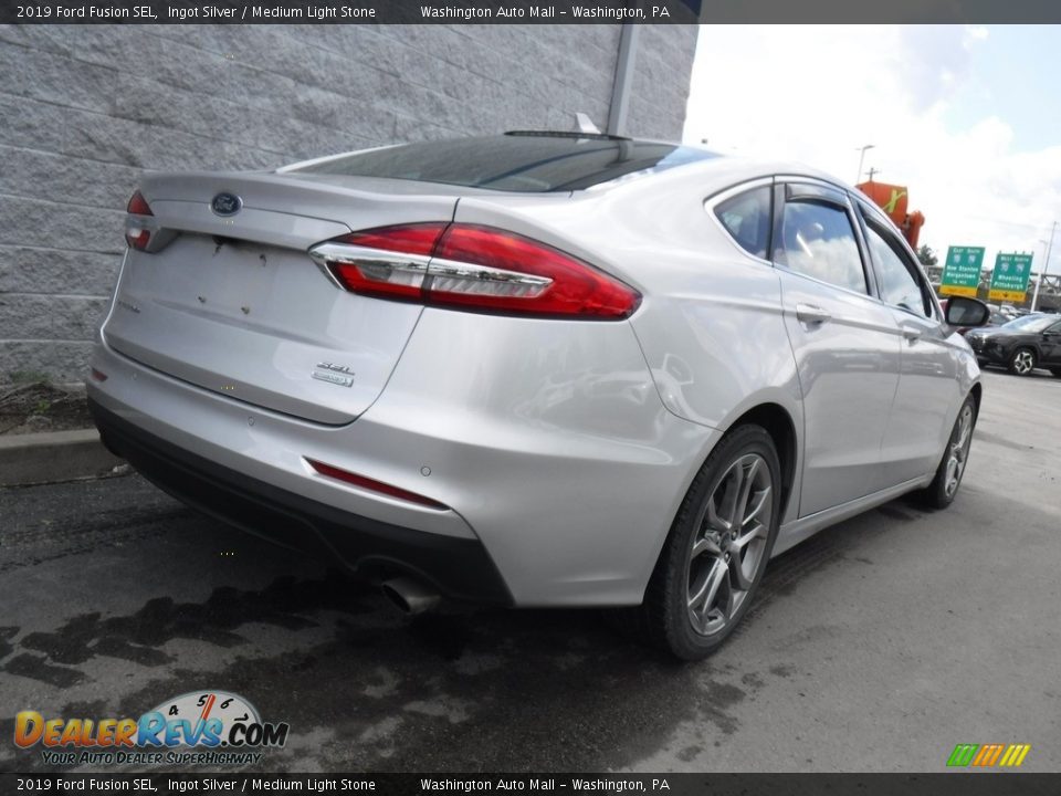 2019 Ford Fusion SEL Ingot Silver / Medium Light Stone Photo #9