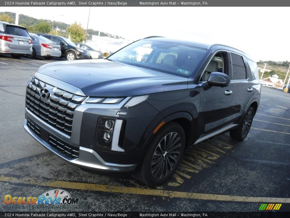 2024 Hyundai Palisade Calligraphy AWD Steel Graphite / Navy/Beige Photo #6