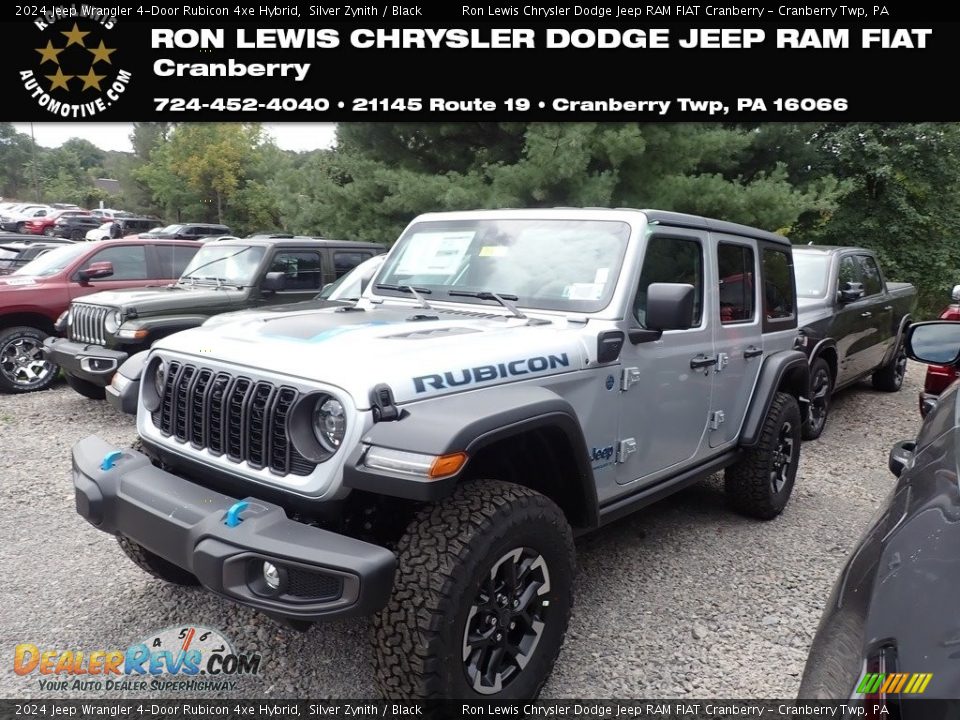 2024 Jeep Wrangler 4-Door Rubicon 4xe Hybrid Silver Zynith / Black Photo #1