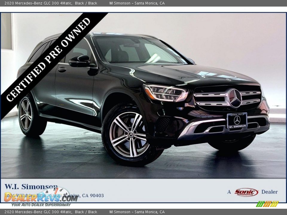 2020 Mercedes-Benz GLC 300 4Matic Black / Black Photo #1