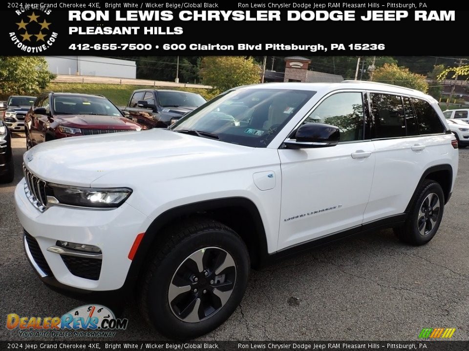 2024 Jeep Grand Cherokee 4XE Bright White / Wicker Beige/Global Black Photo #1