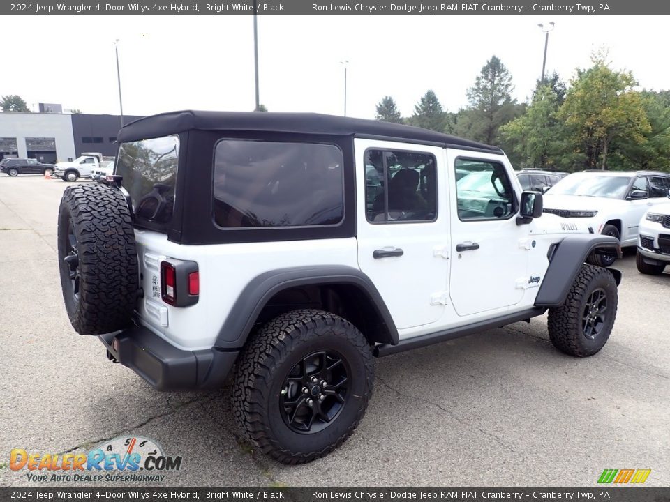 2024 Jeep Wrangler 4-Door Willys 4xe Hybrid Bright White / Black Photo #5