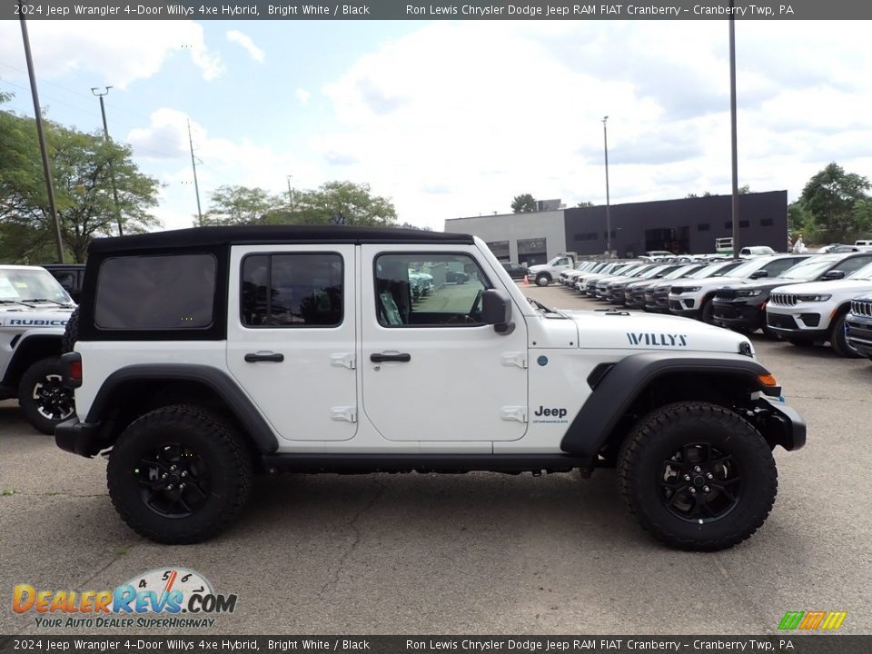 2024 Jeep Wrangler 4-Door Willys 4xe Hybrid Bright White / Black Photo #6