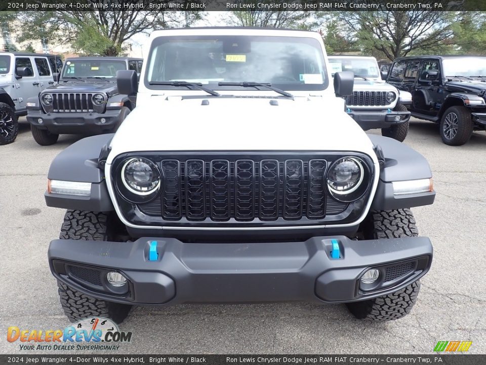 2024 Jeep Wrangler 4-Door Willys 4xe Hybrid Bright White / Black Photo #8