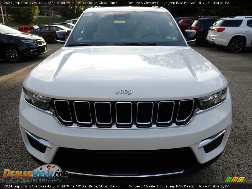 2024 Jeep Grand Cherokee 4XE Bright White / Wicker Beige/Global Black Photo #9