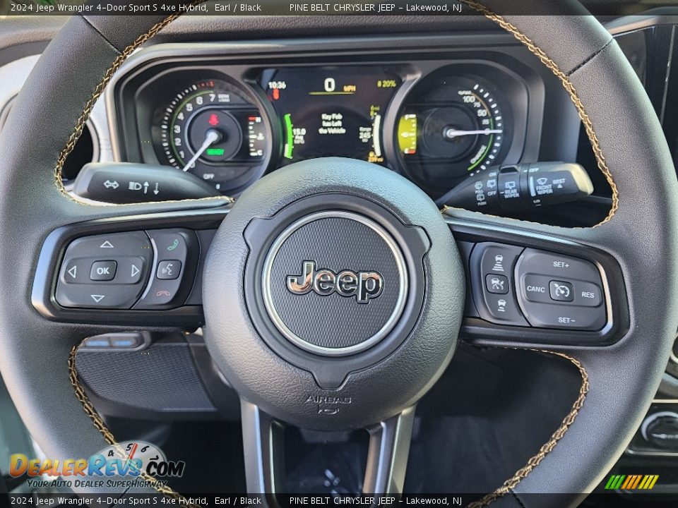 2024 Jeep Wrangler 4-Door Sport S 4xe Hybrid Steering Wheel Photo #14