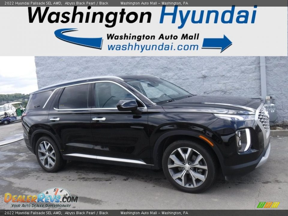 2022 Hyundai Palisade SEL AWD Abyss Black Pearl / Black Photo #2