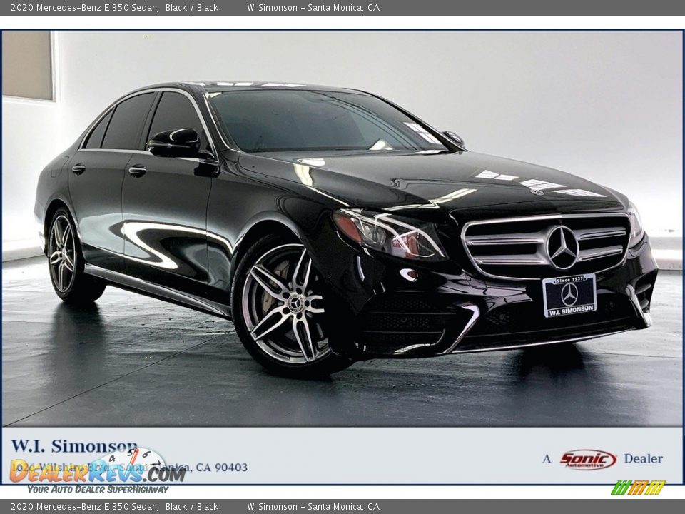 2020 Mercedes-Benz E 350 Sedan Black / Black Photo #1