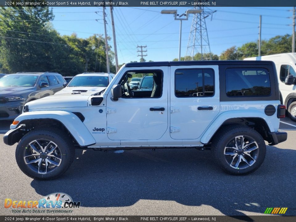 2024 Jeep Wrangler 4-Door Sport S 4xe Hybrid Bright White / Black Photo #3