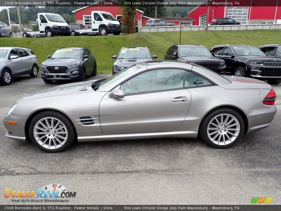 Pewter Metallic 2008 Mercedes-Benz SL 550 Roadster Photo #2