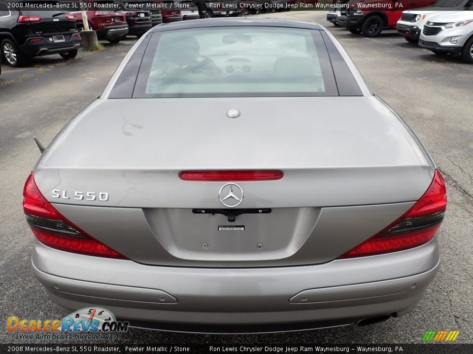 2008 Mercedes-Benz SL 550 Roadster Pewter Metallic / Stone Photo #4