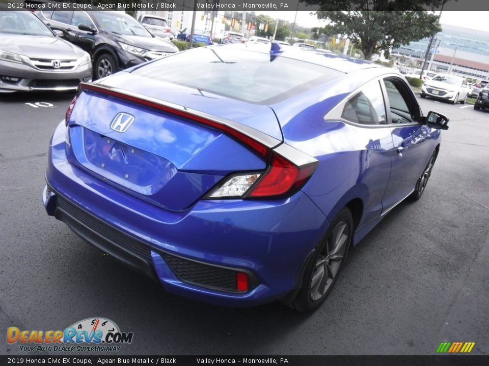 2019 Honda Civic EX Coupe Agean Blue Metallic / Black Photo #7